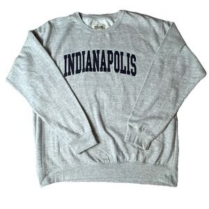 New York Popular Indianapolis Sweatshirt XL Gray Crewneck Mens Indiana Pullover
